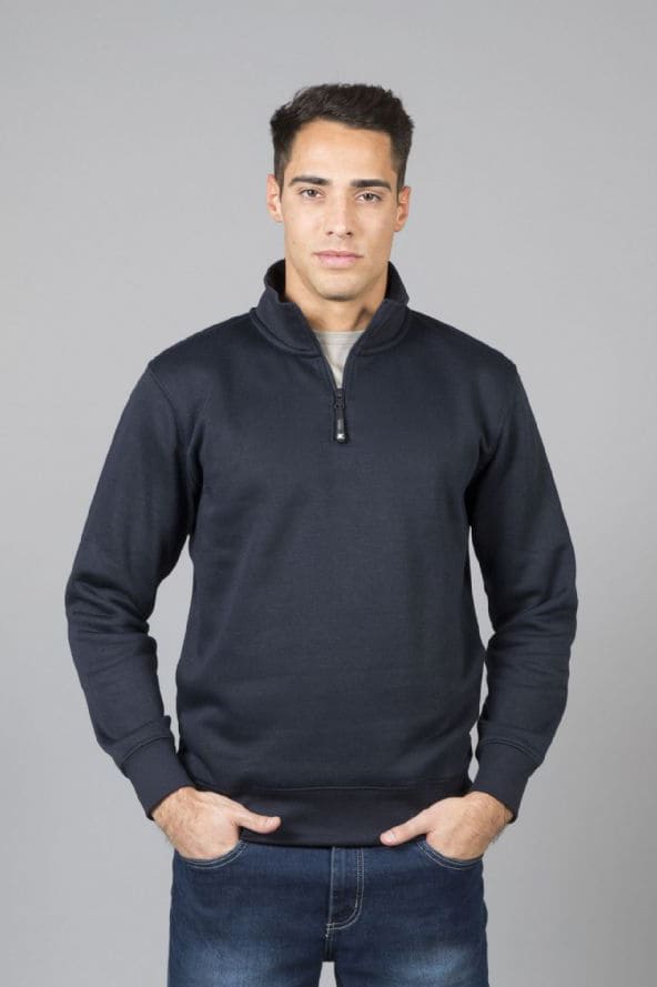 Felpa Girocollo Uomo In Pile | Mezza Zip, Regular Fit | Morbida E Versatile Per Look Casual