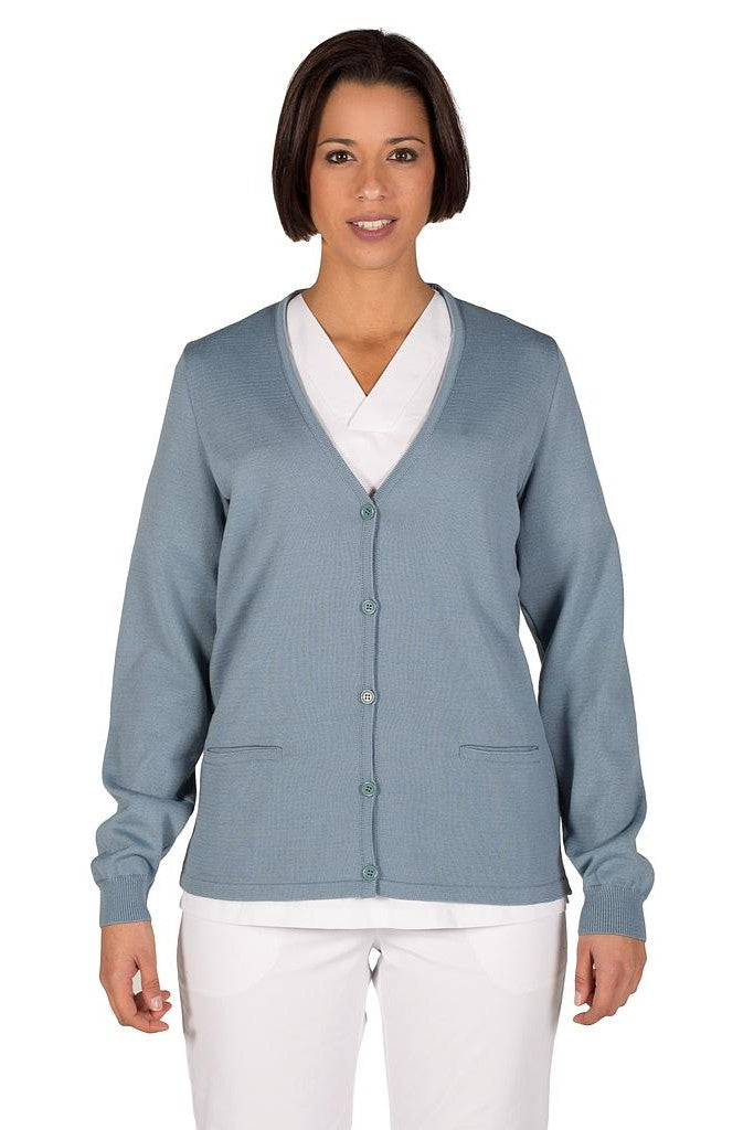 Cardigan donna mistolana con tasche