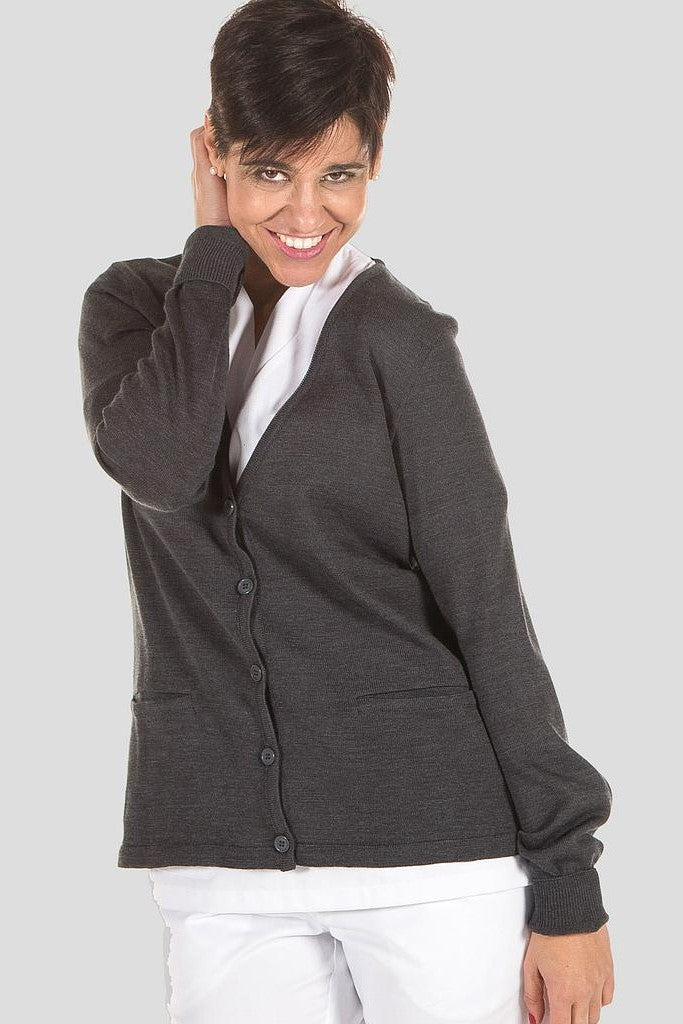 Cardigan donna mistolana con tasche