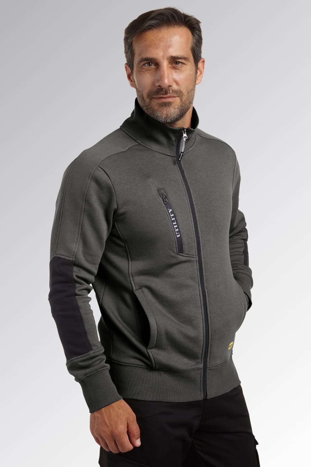 Felpa zip intera Diadora FZ Litework 280 gr