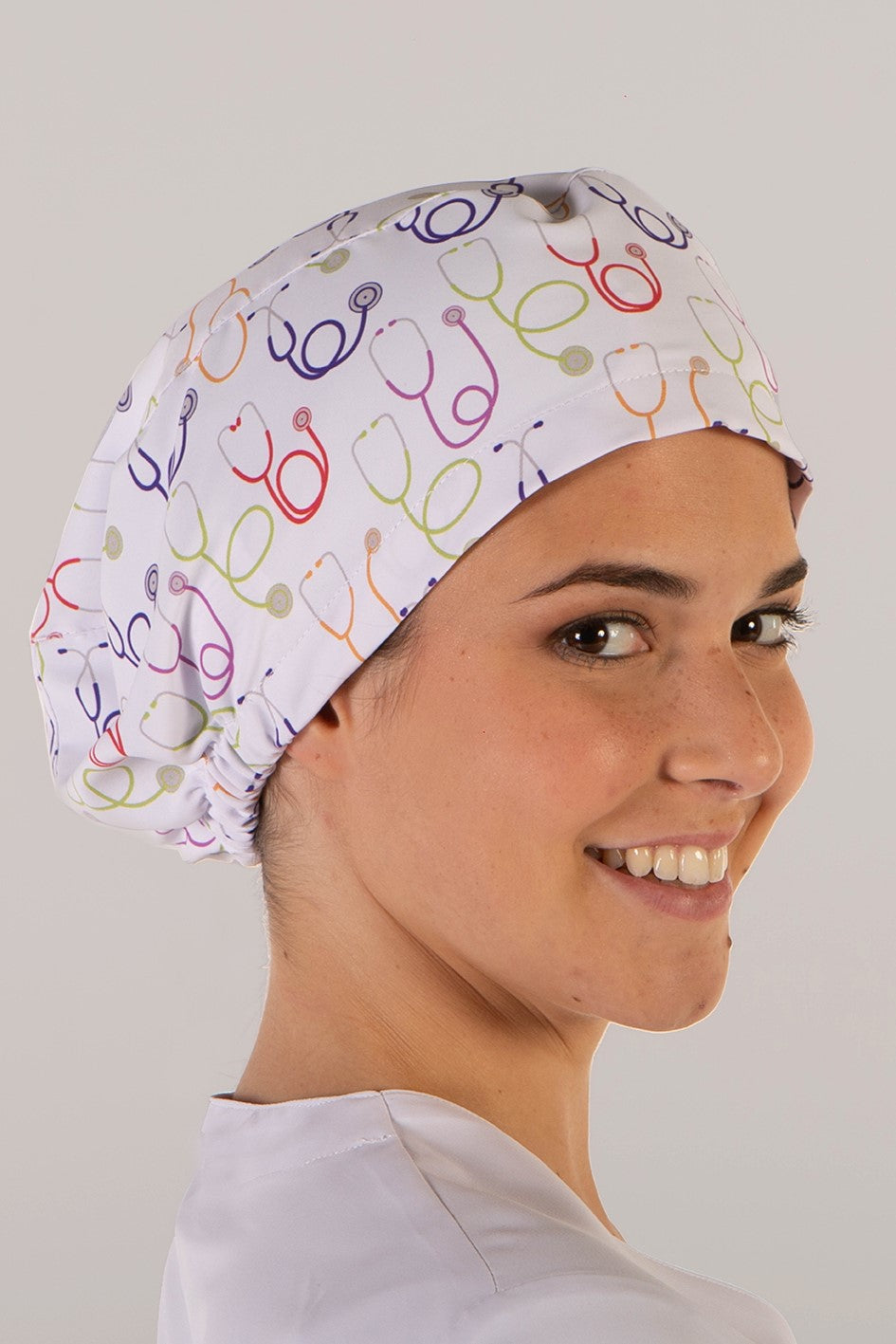 Cuffia unisex microfibra fantasia con elastico