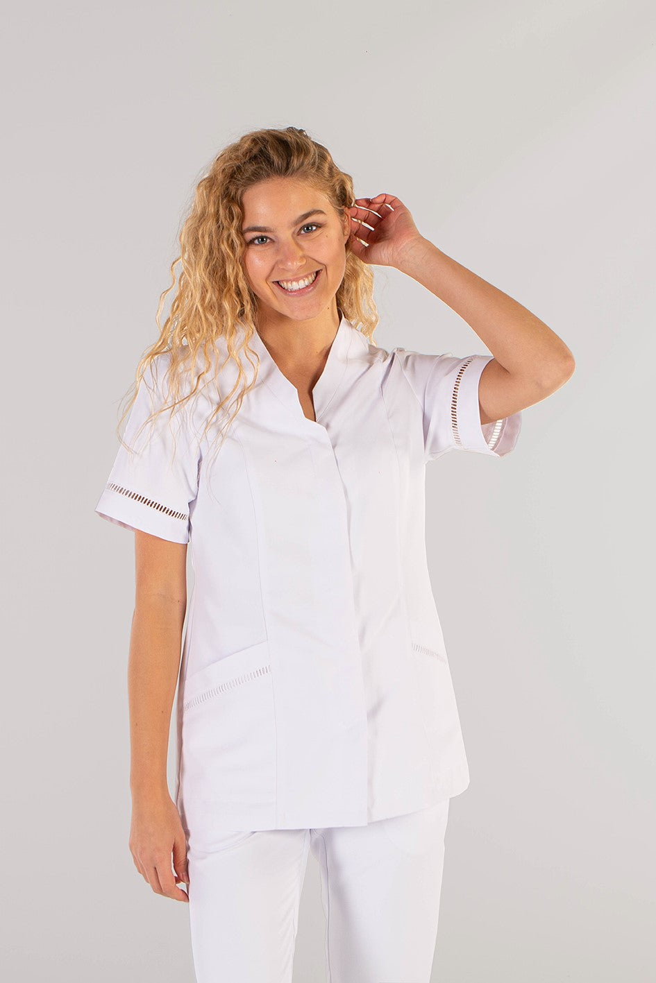 Casacca donna microfibra scollo a V 2-Pockets Fatima