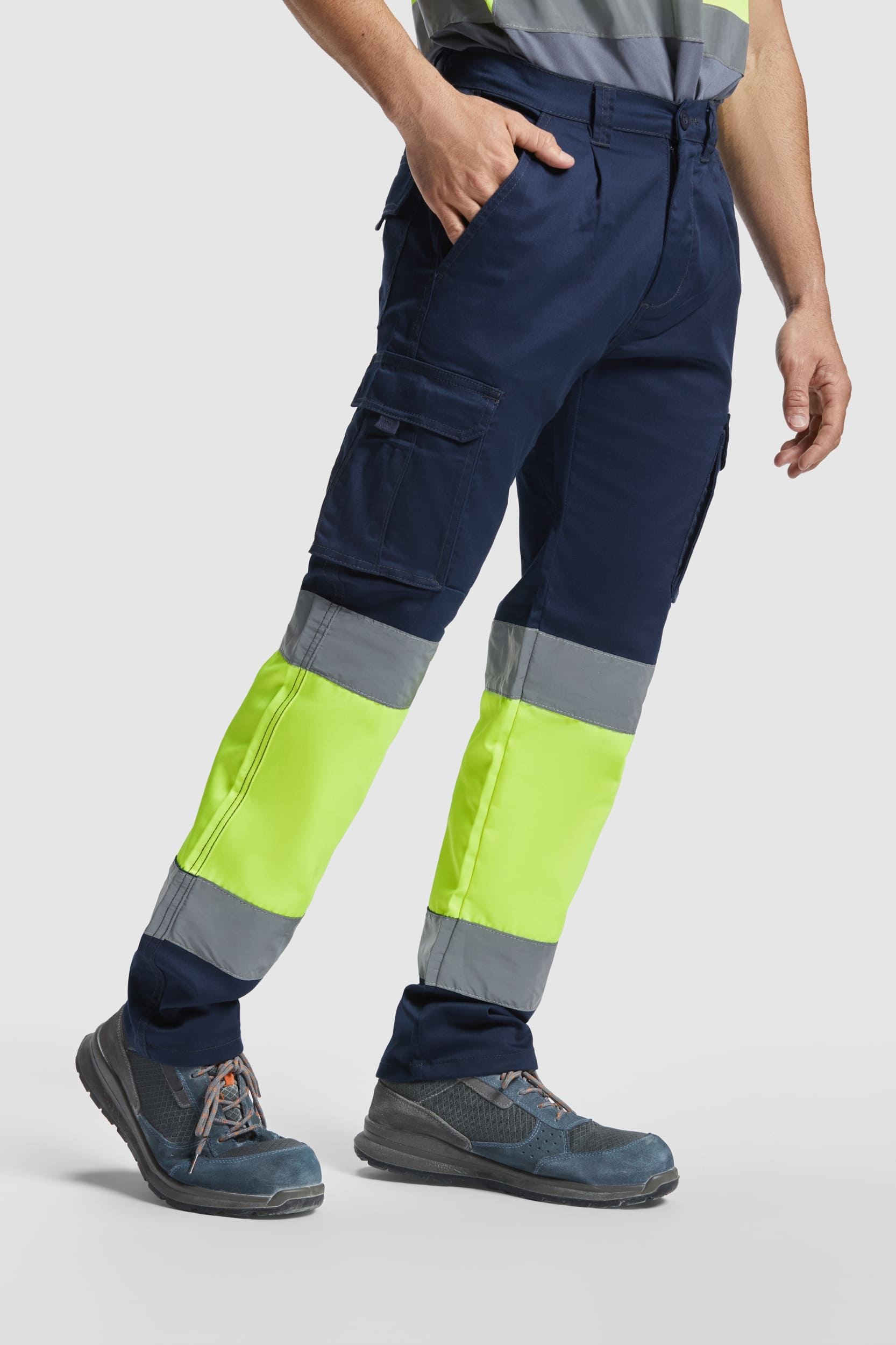 Pantalone elasticizzato alta visibilità Roly Daily Stretch HV 250 gr