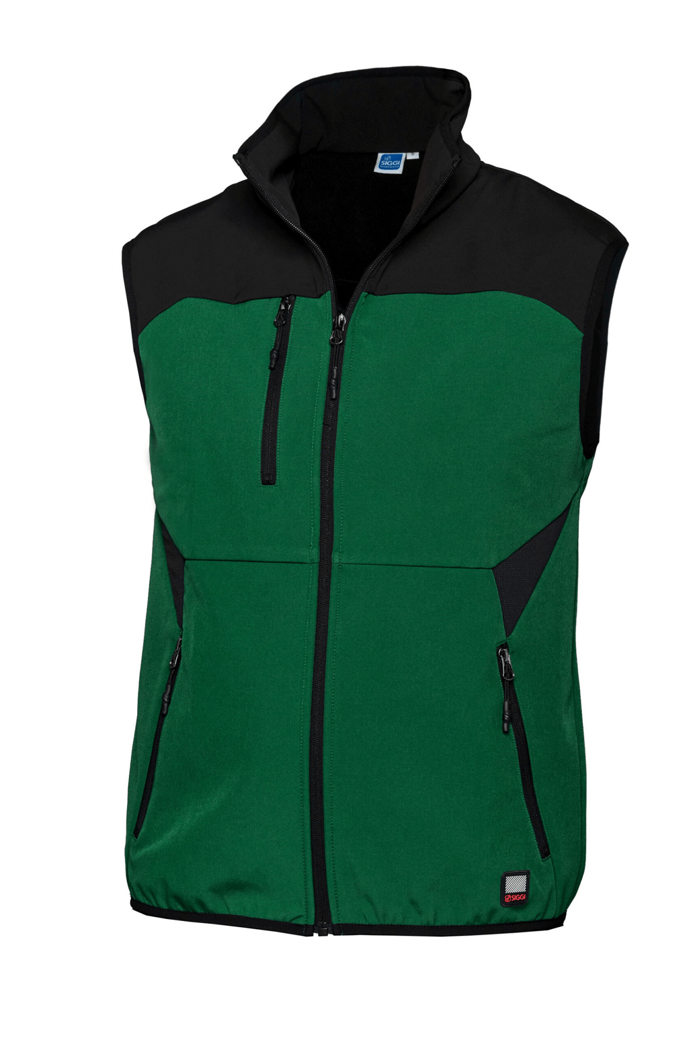 Gilet da lavoro Siggi Nilo verde 73GT0236 stretch 3 strati