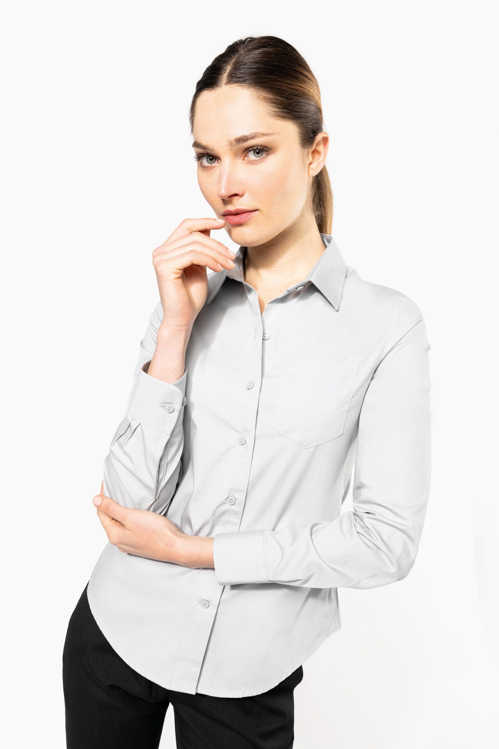 Camicia donna popeline 100% cotone K542