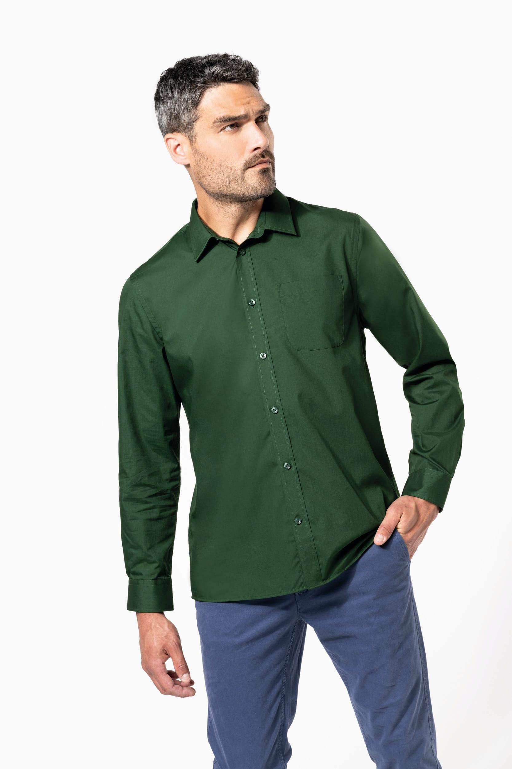 Camicia uomo popeline policotone facile da lavare K545
