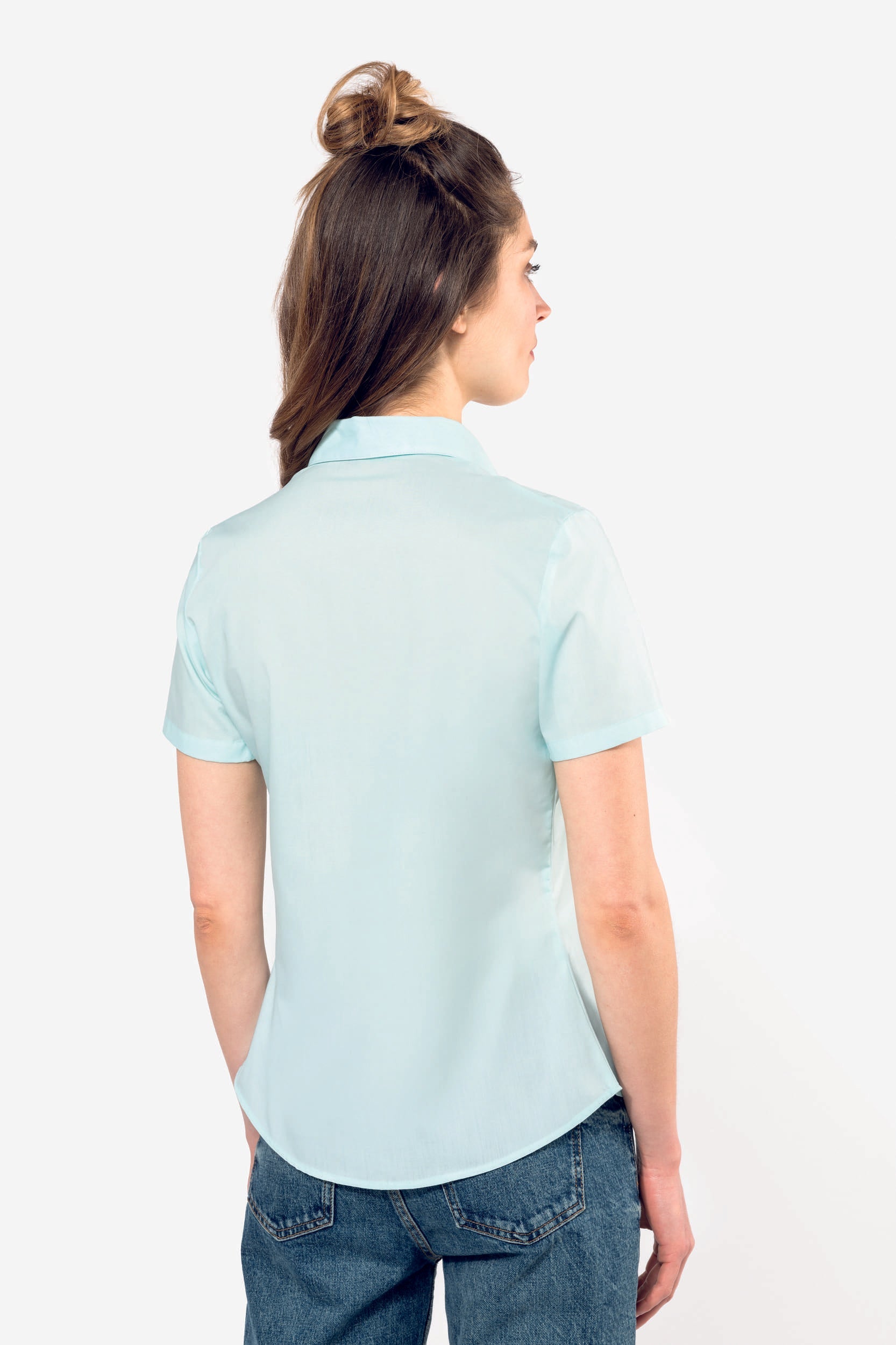 Camicia donna popeline policotone facile da lavare K548