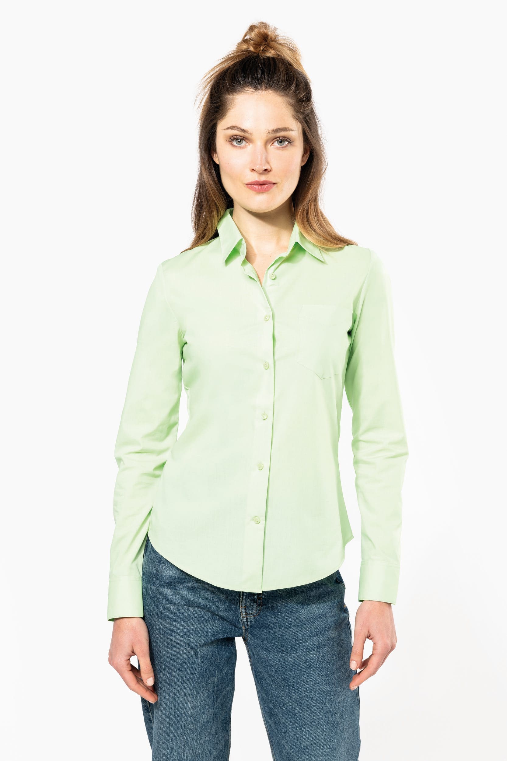 Camicia donna popeline policotone facile da lavare K549