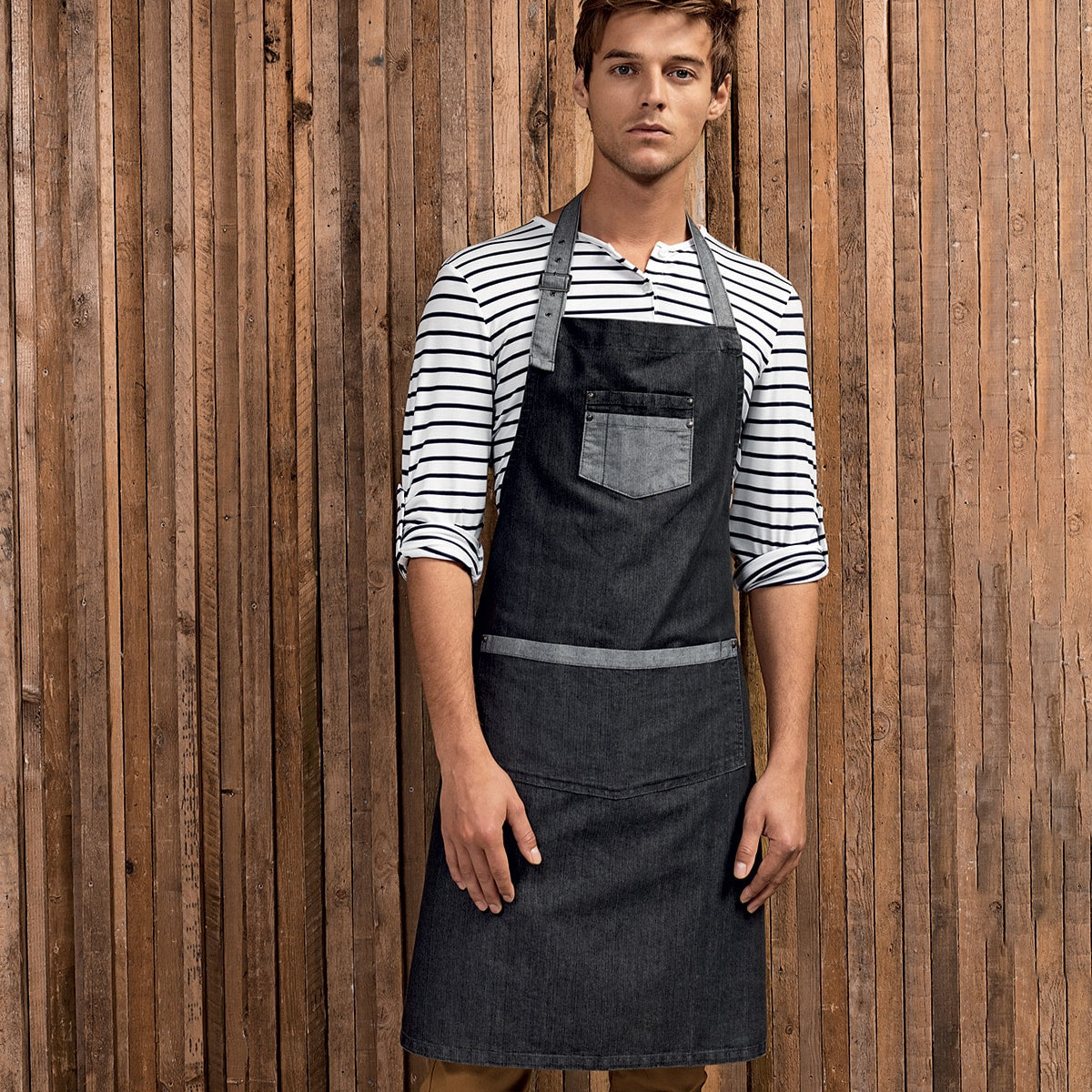 Grembiule in jeans Premier Contrast Denim PR127