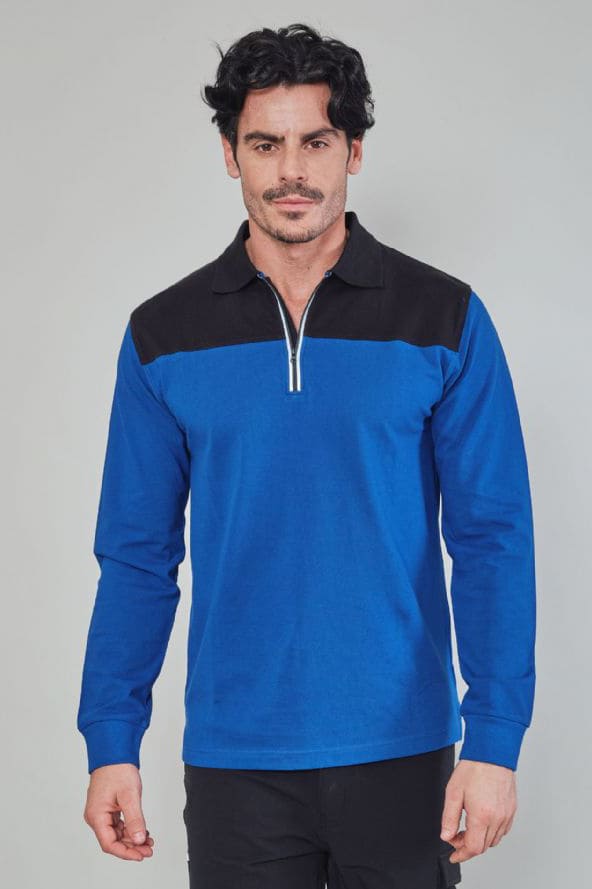 Polo in cotone maniche lunghe JRC Lubiana 200 gr