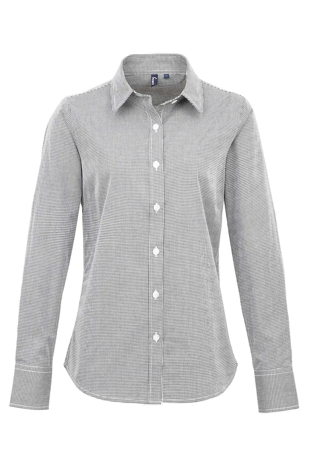 Camicia donna in cotone a quadretti Premier Gingham PR320 - Westrose SRL - Abbigliamento da Lavoro Personalizzato