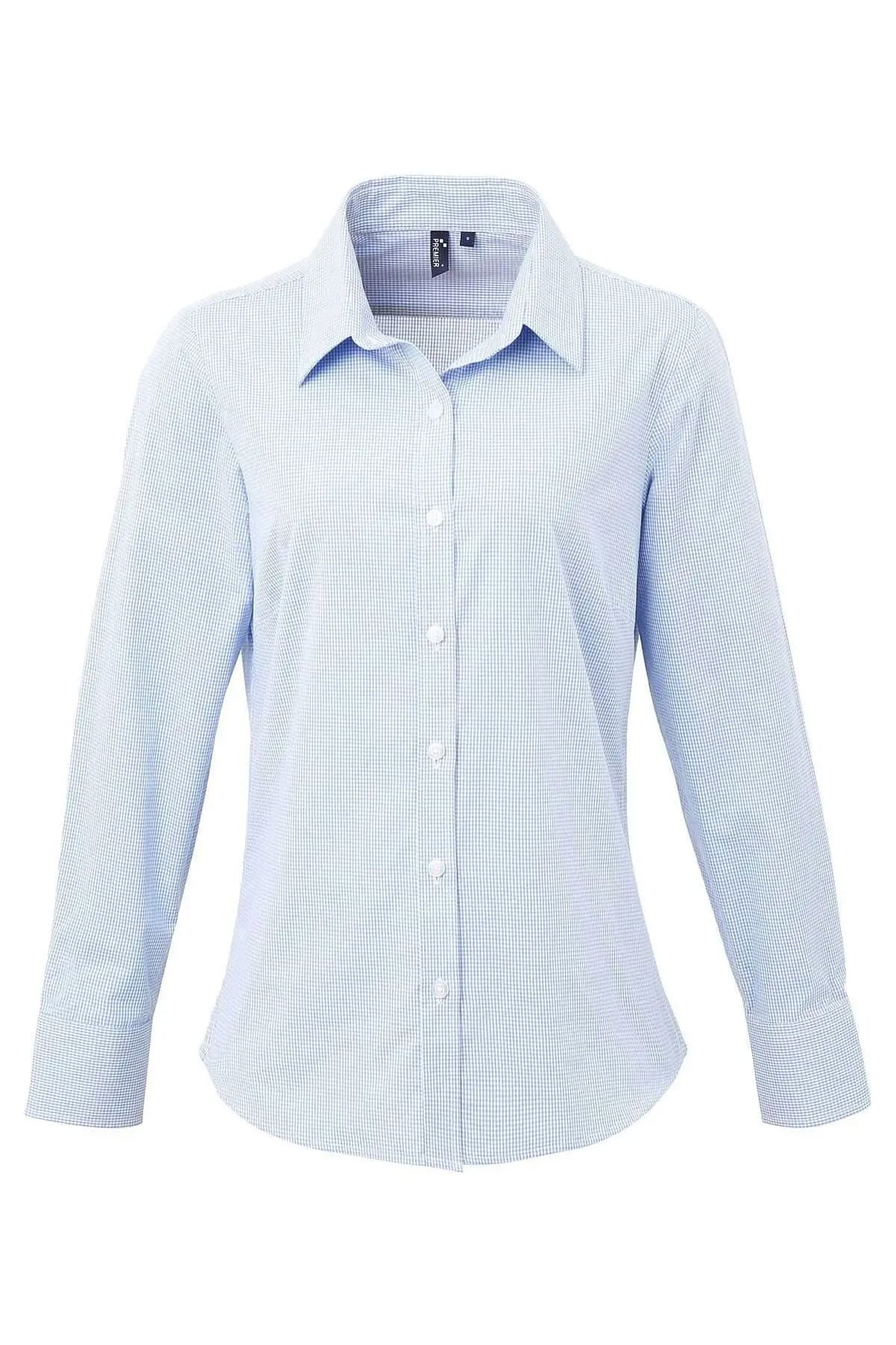Camicia donna in cotone a quadretti Premier Gingham PR320 - Westrose SRL - Abbigliamento da Lavoro Personalizzato