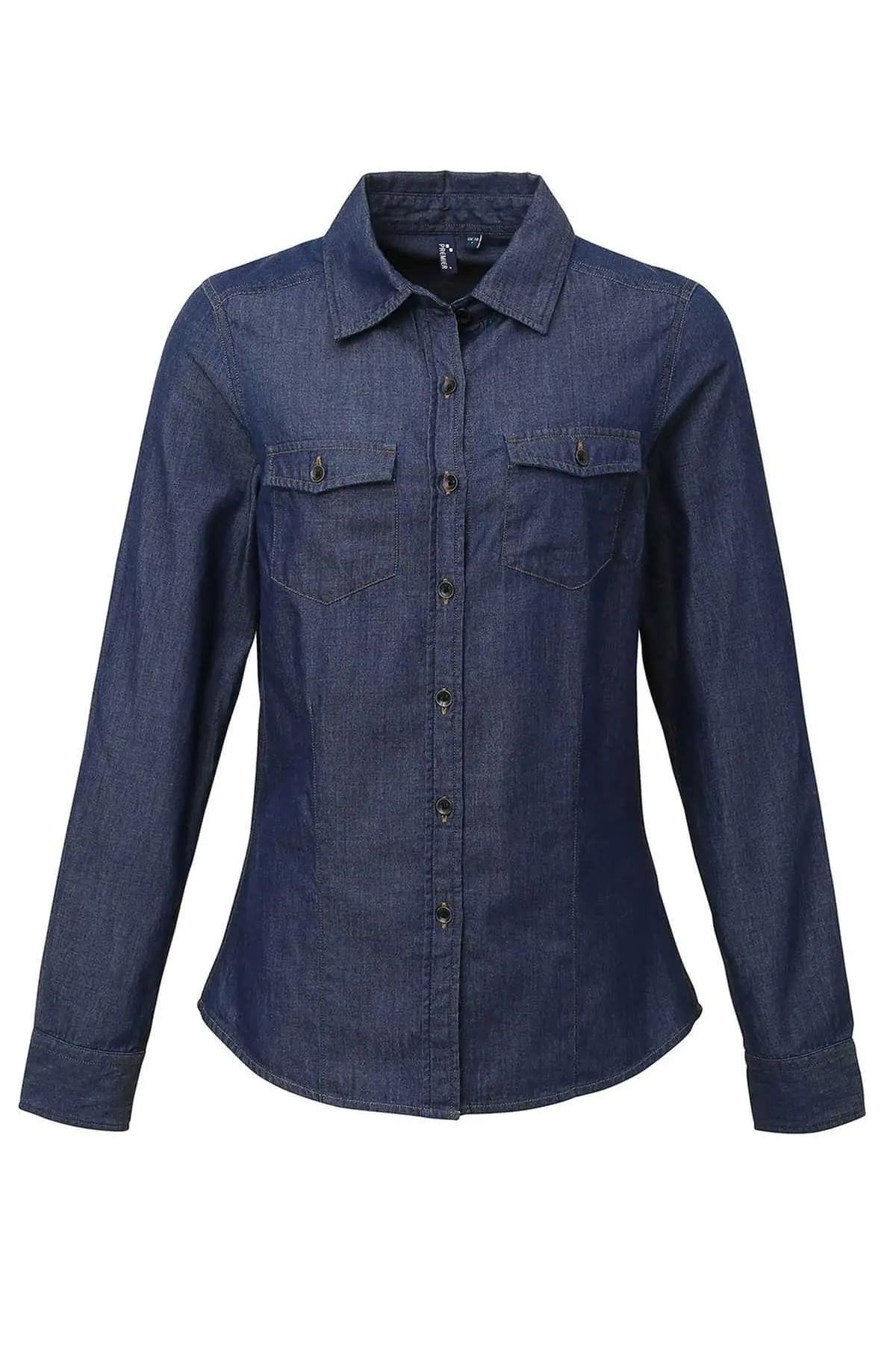 Camicia donna in jeans Premier Denim PR322 - Westrose SRL - Abbigliamento da Lavoro Personalizzato