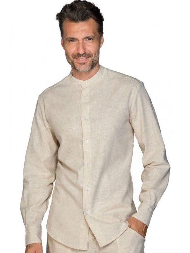 Camicia estetica unisex coreana misto lino - Westrose SRL - Abbigliamento da Lavoro Personalizzato