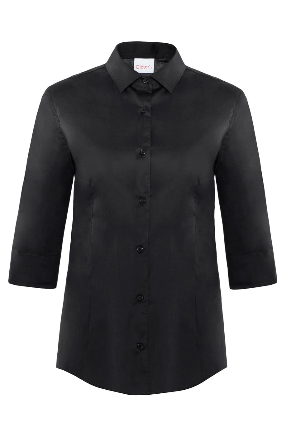 camicia-nera-donna-cameriera-manica3-4-giblor-flavia