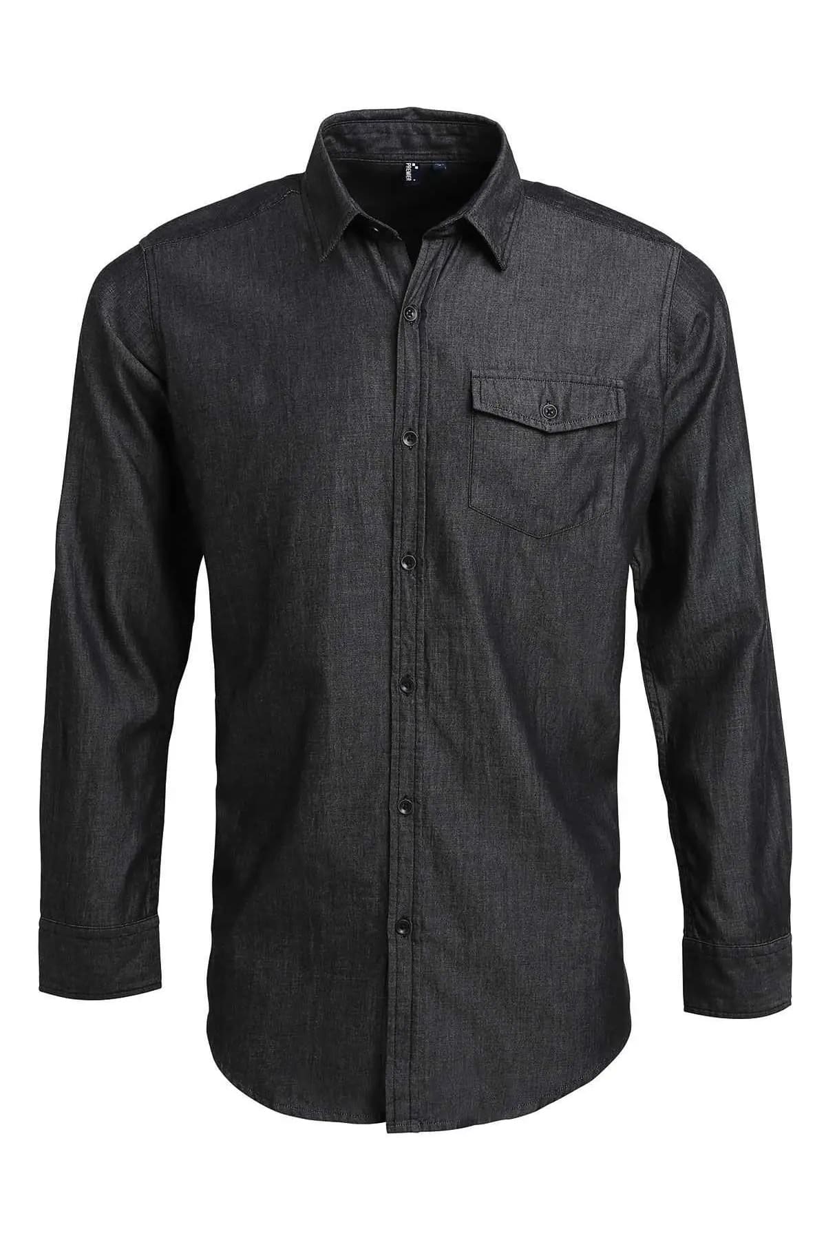 Camicia uomo in jeans Premier Denim PR222 - Westrose SRL - Abbigliamento da Lavoro Personalizzato