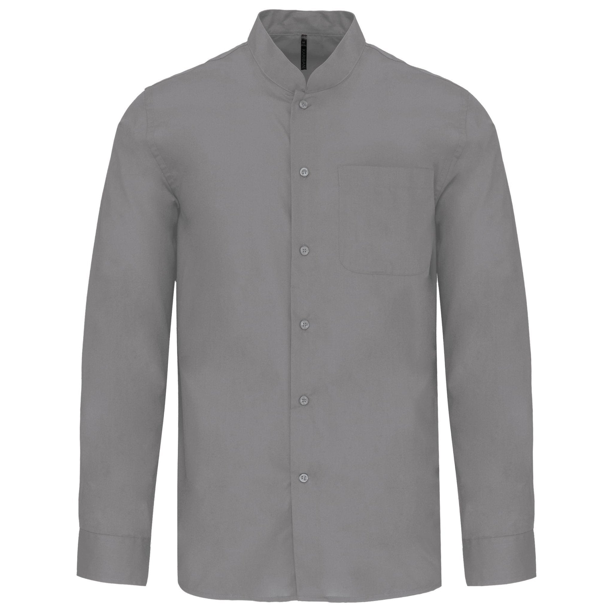 Camicia uomo popeline policotone collo alla coreana facile da lavare K515 - Westrose SRL - Abbigliamento da Lavoro Personalizzato