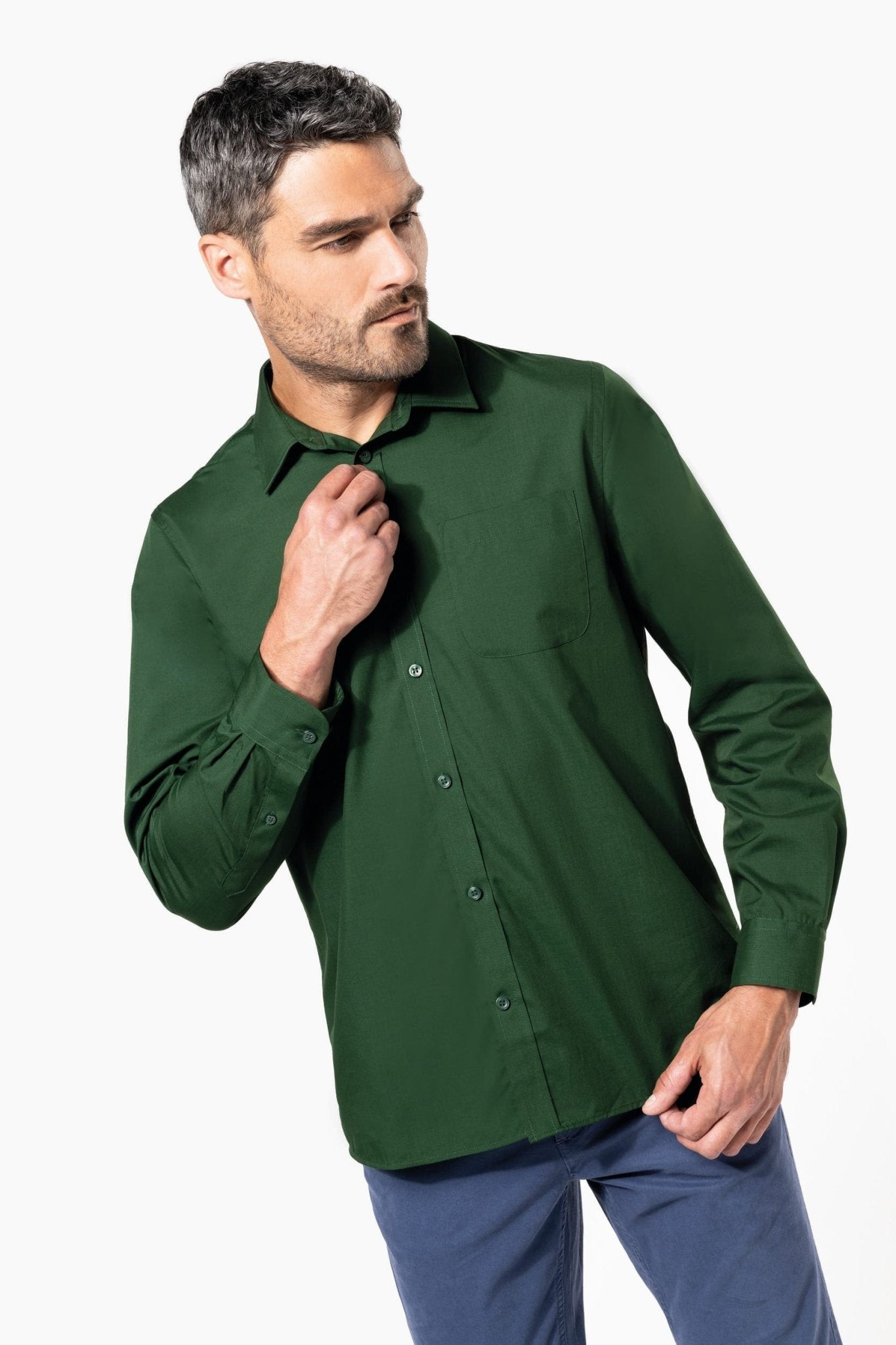 Camicia uomo popeline policotone facile da lavare K545 - Westrose SRL - Abbigliamento da Lavoro Personalizzato