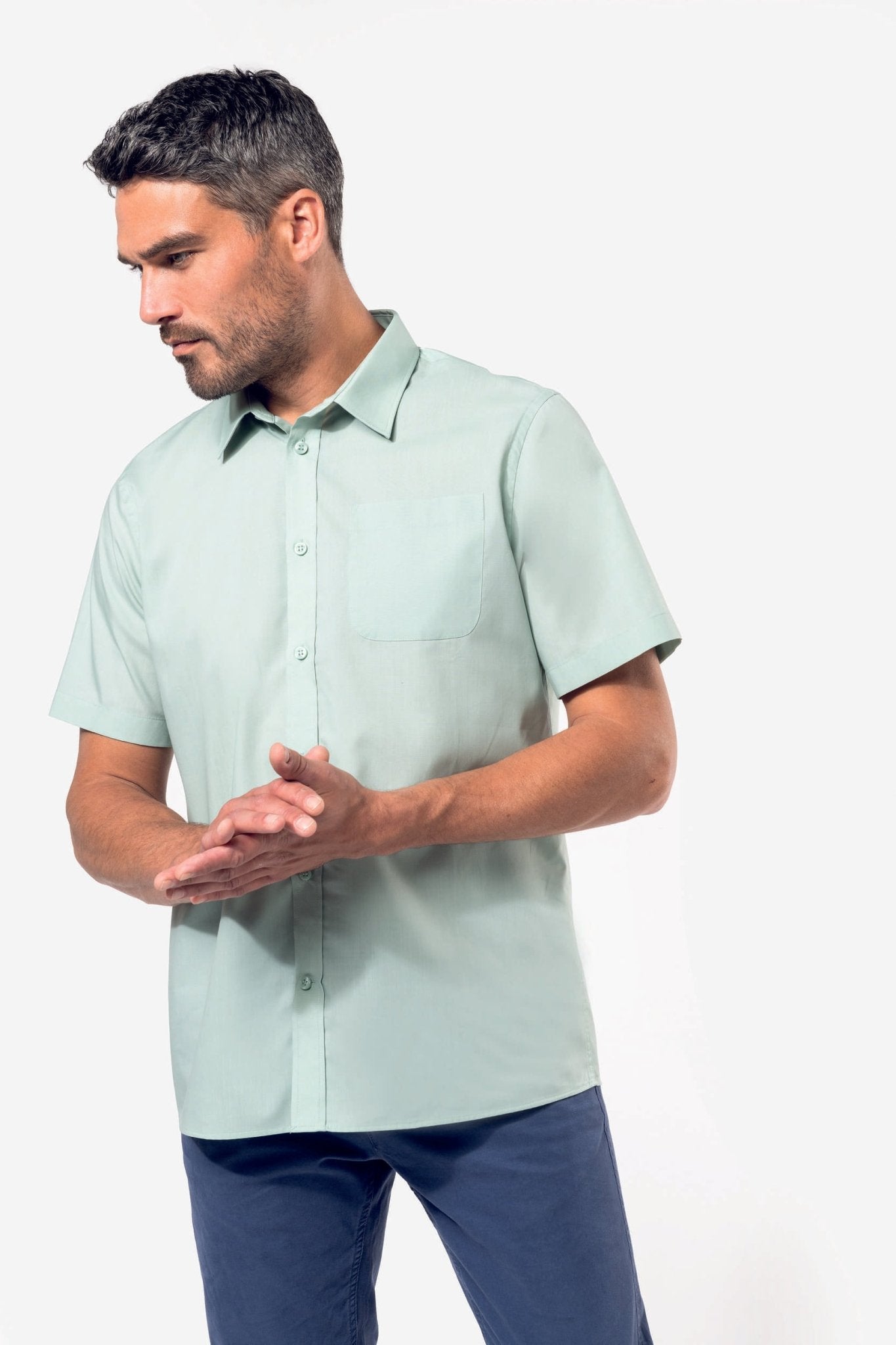 Camiciotto uomo popeline policotone facile da lavare K551 - Westrose SRL - Abbigliamento da Lavoro Personalizzato