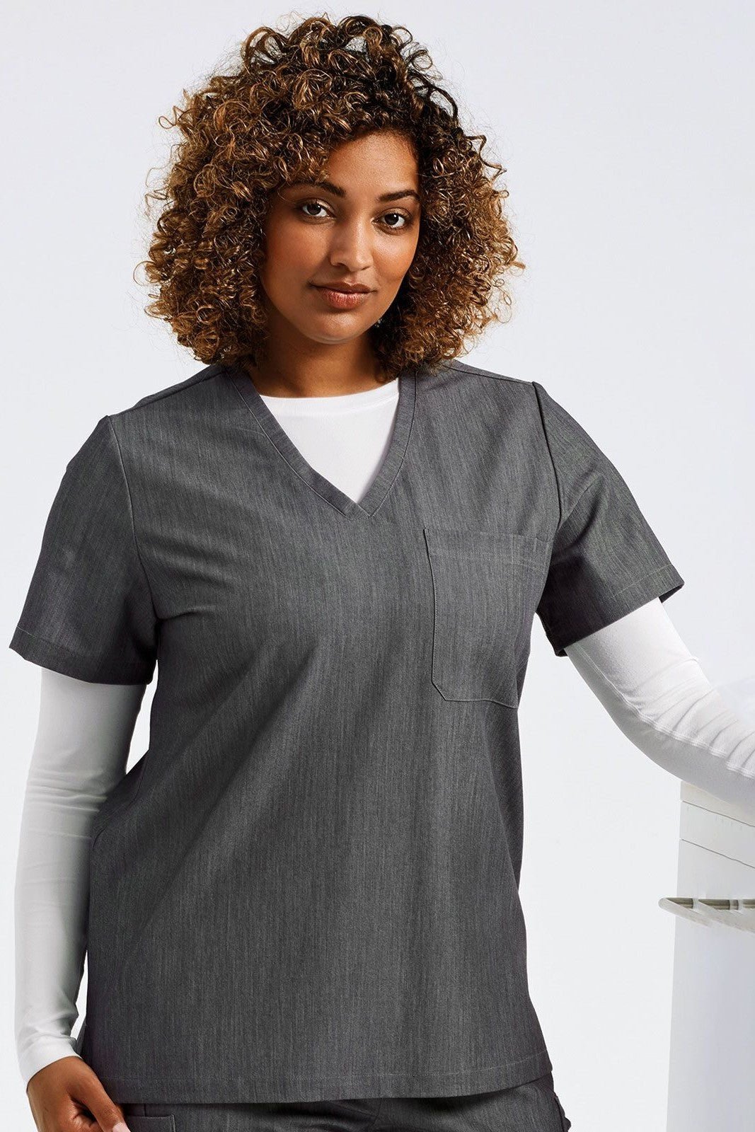 Casacca donna polycotton con scollo a V 1 - Pocket Limitless - Westrose SRL - Abbigliamento da Lavoro Personalizzato