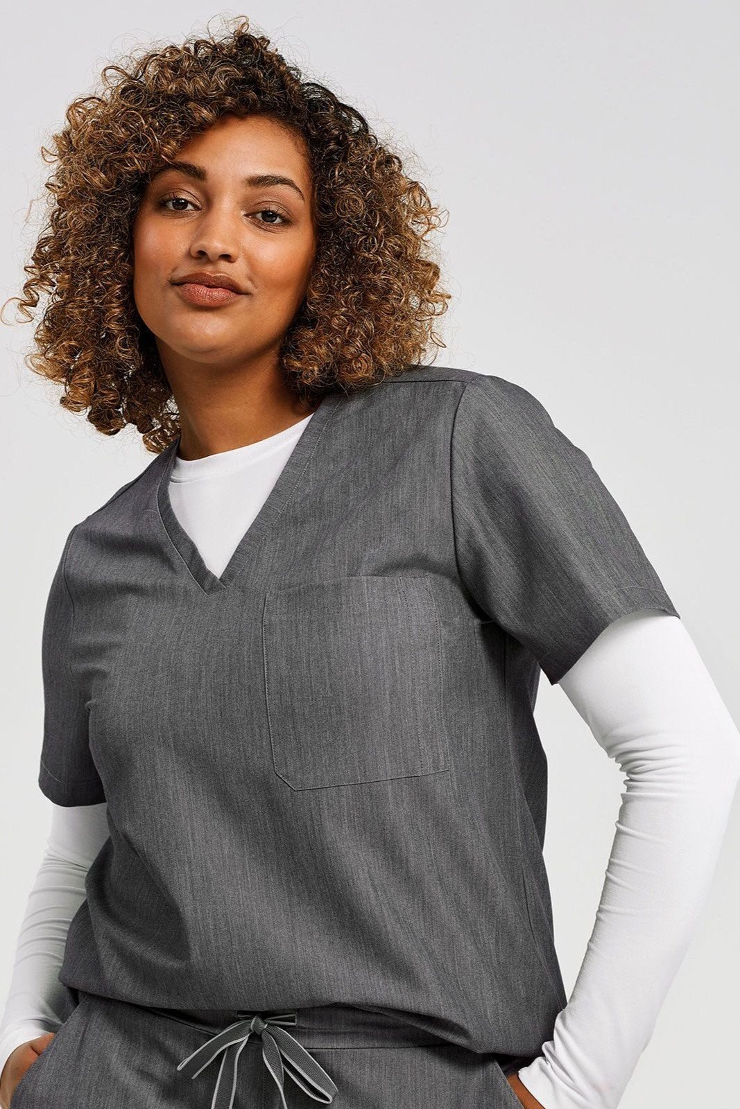 Casacca donna polycotton con scollo a V 1 - Pocket Limitless - Westrose SRL - Abbigliamento da Lavoro Personalizzato