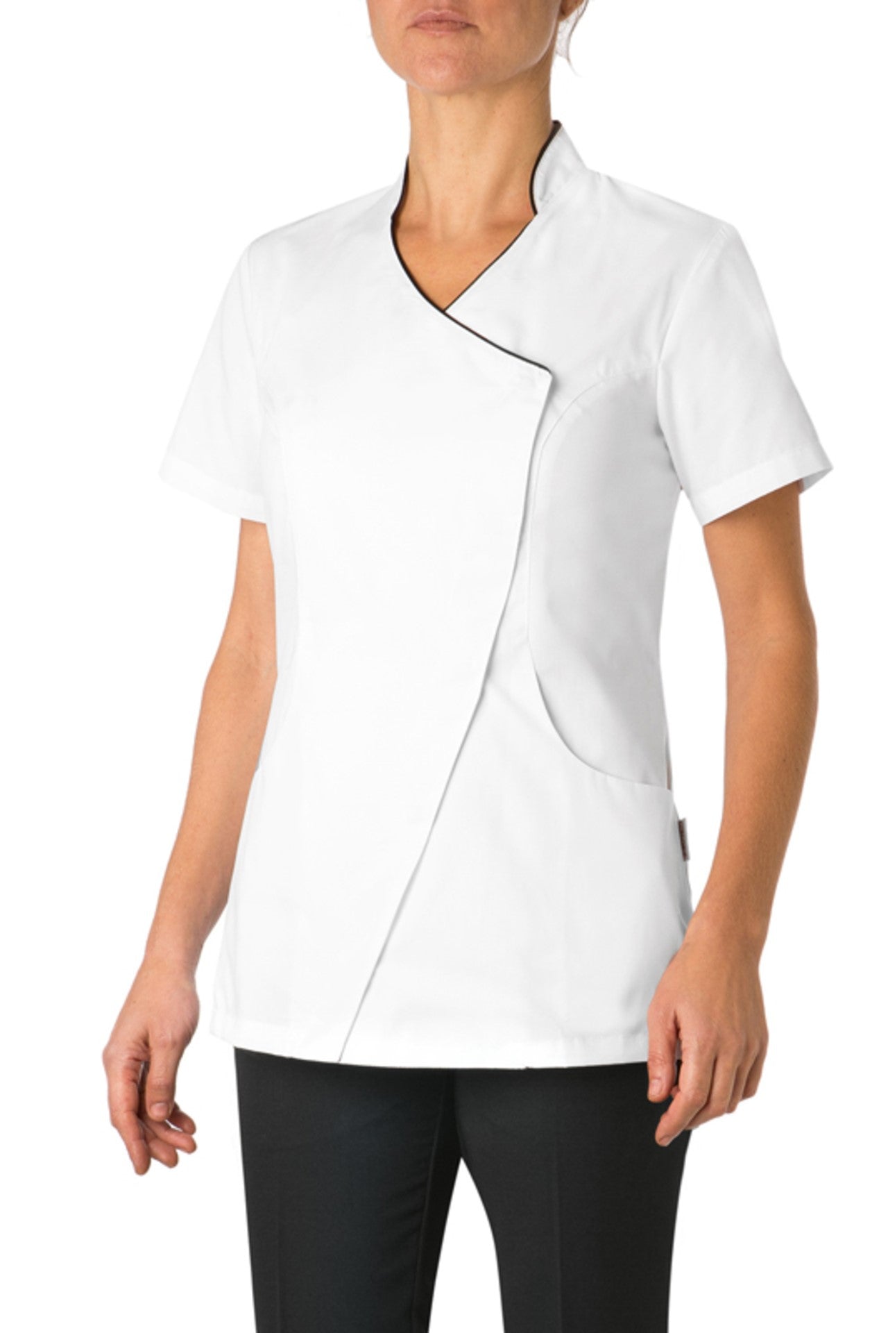 Casacca donna polycotton con scollo a V 2 - Pockets Sion - Westrose SRL - Abbigliamento da Lavoro Personalizzato