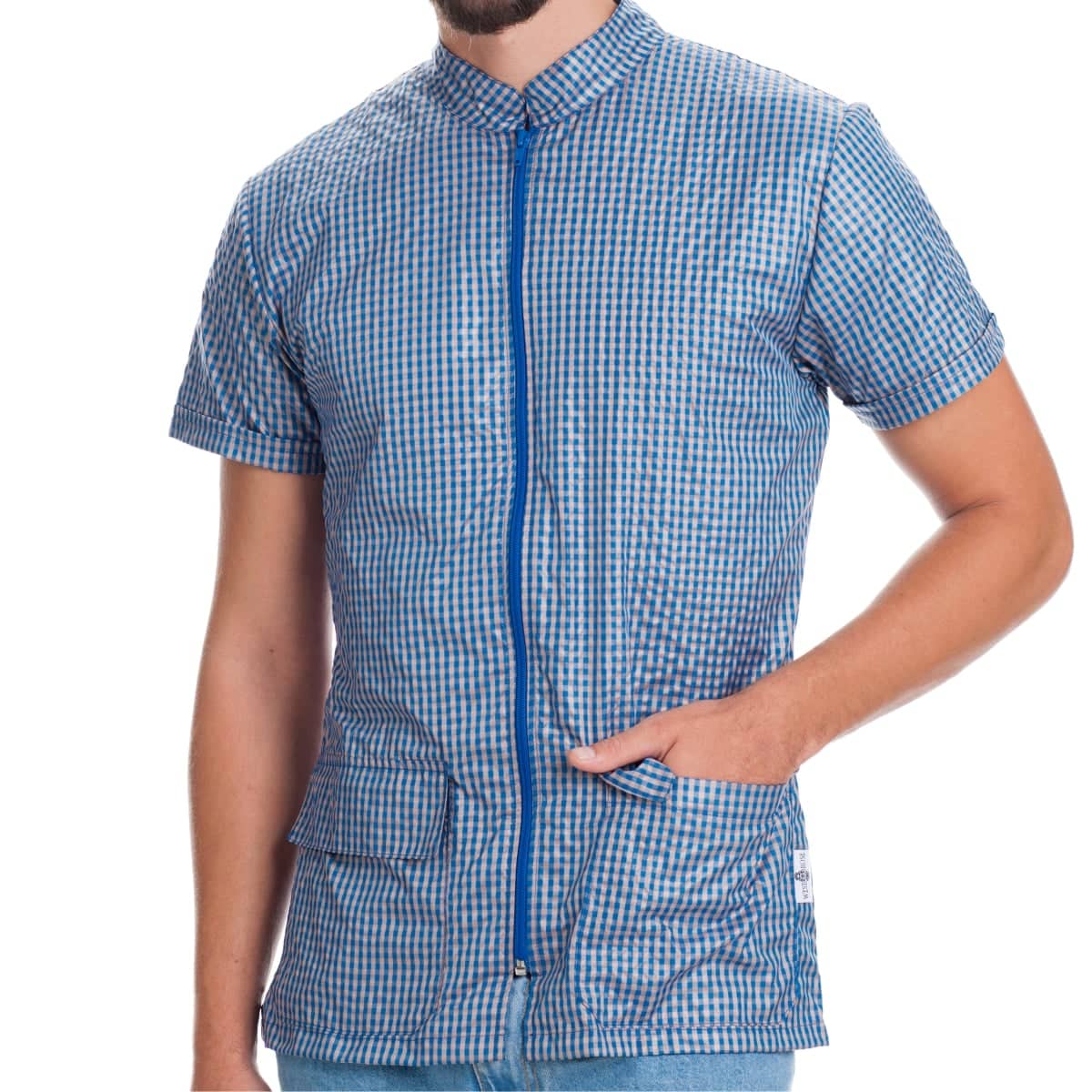 Casacca toelettatore unisex antipelo Robert quadretti - Westrose