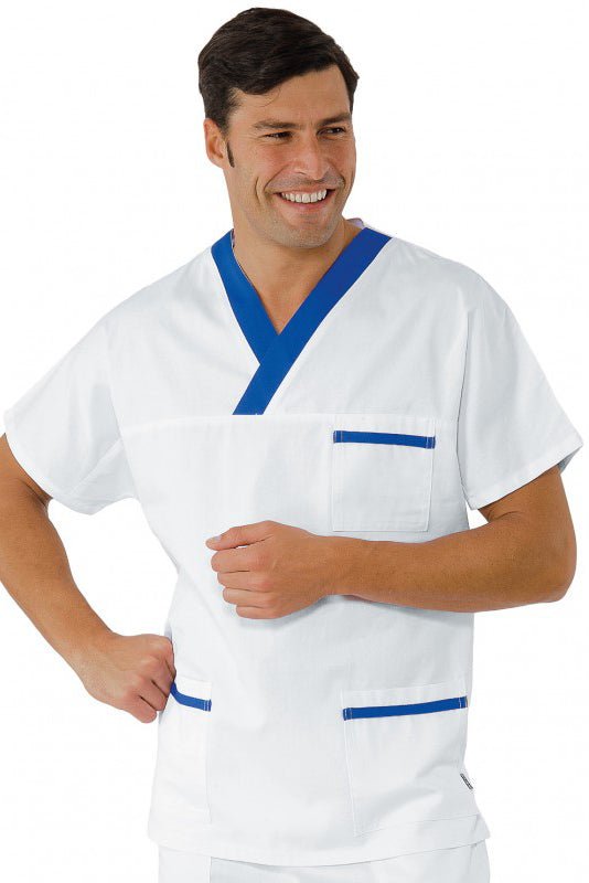 Casacca unisex cotone Isacco Collo a V Bicolore - Westrose SRL - Abbigliamento da Lavoro Personalizzato