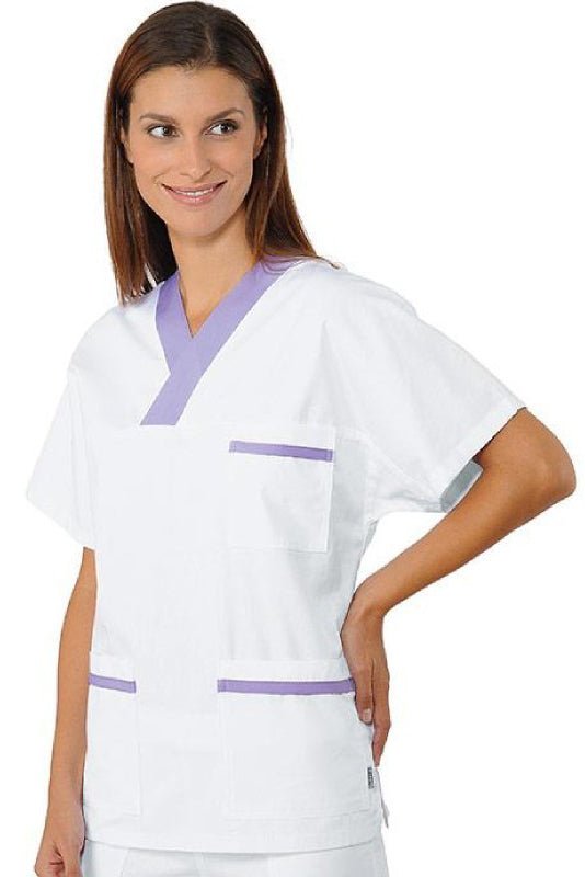 Casacca unisex cotone Isacco Collo a V Bicolore - Westrose SRL - Abbigliamento da Lavoro Personalizzato