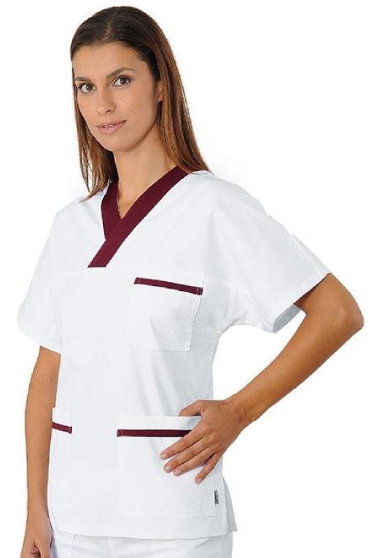 Casacca unisex cotone Isacco Collo a V Bicolore - Westrose SRL - Abbigliamento da Lavoro Personalizzato