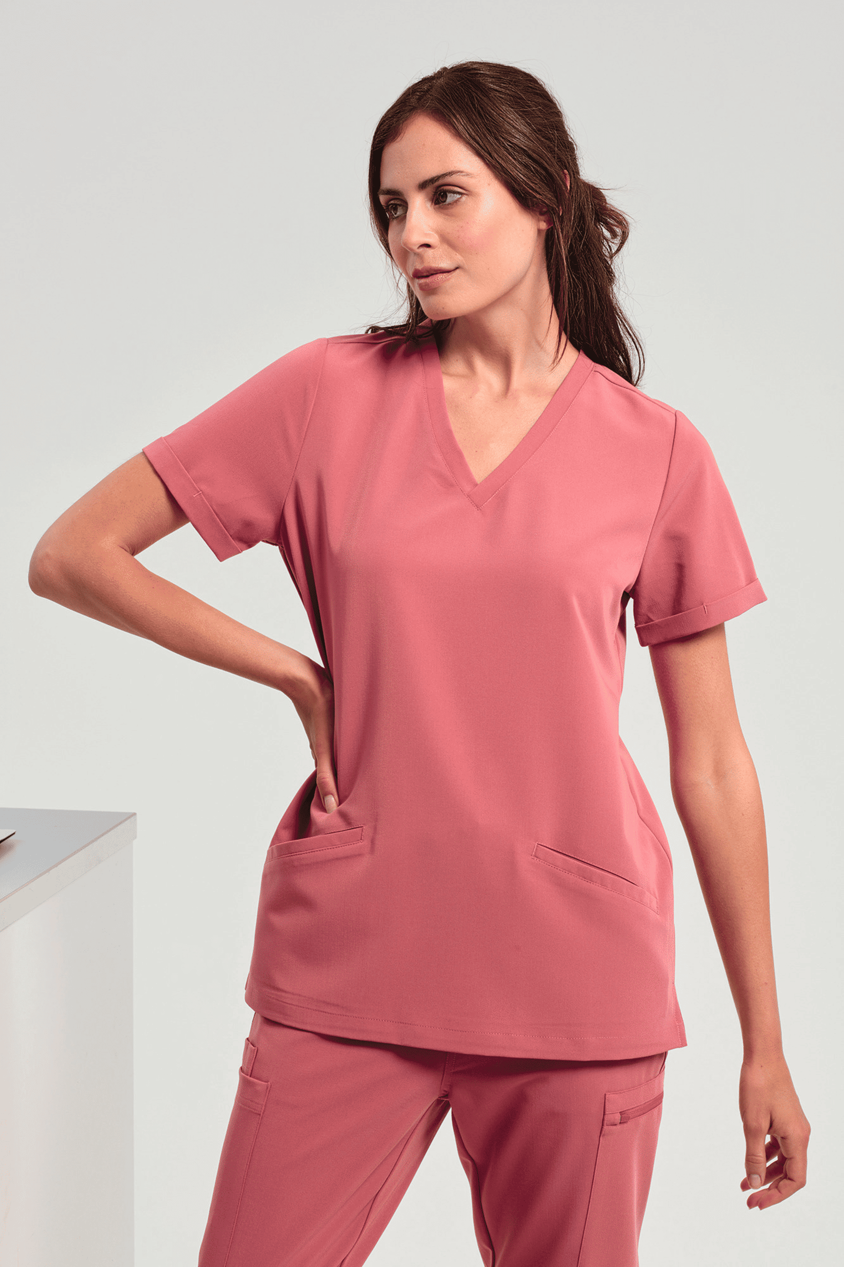 Casacca donna polycotton con scollo a V 1-Pocket Limitless
