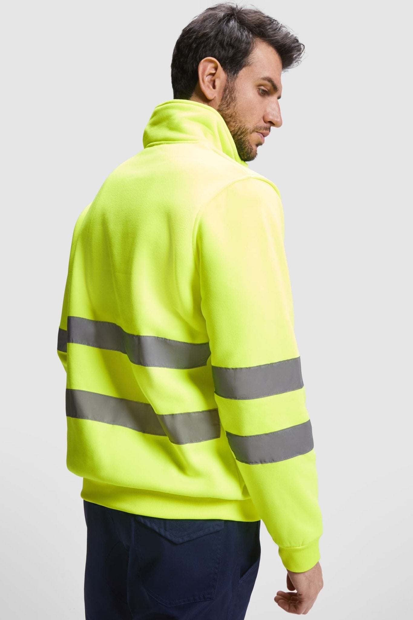 Felpa alta visibilità mezza zip Roly Spica 280 gr - Westrose SRL - Abbigliamento da Lavoro Personalizzato