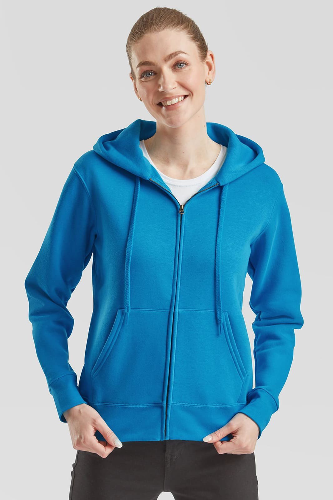 Felpa donna Fruit of the Loom con cappuccio e zip intera 280 gr - Westrose SRL - Abbigliamento da Lavoro Personalizzato