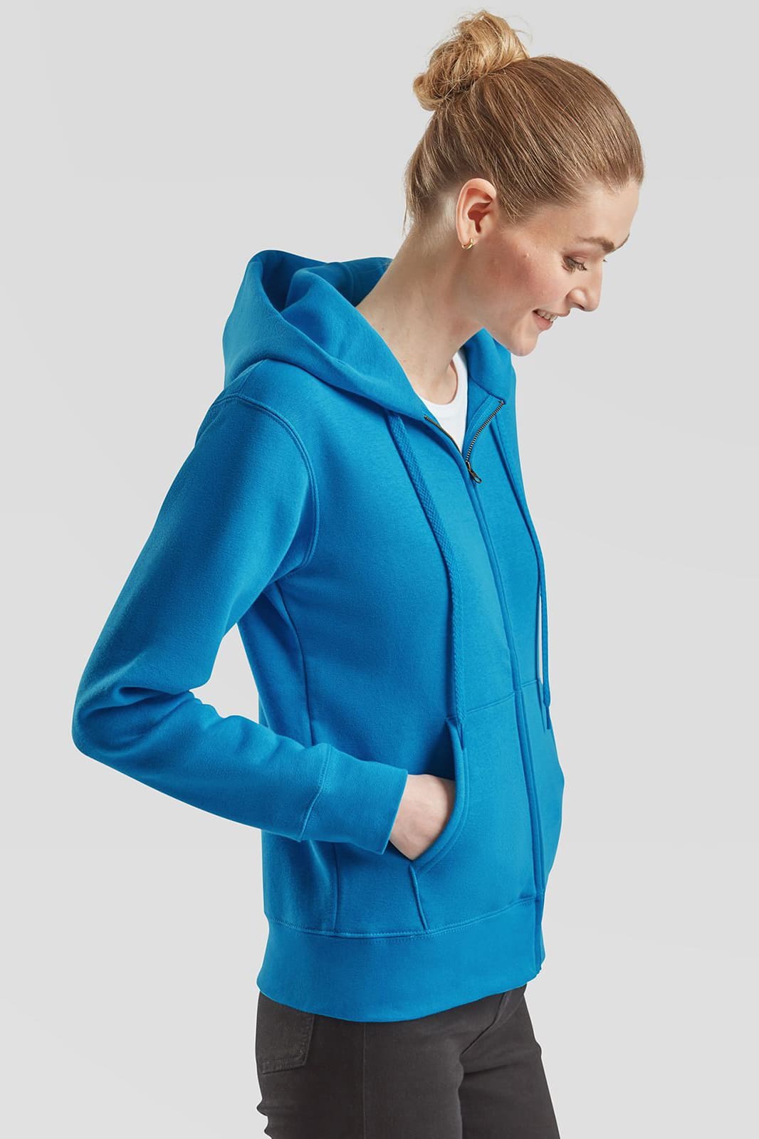 Felpa donna Fruit of the Loom con cappuccio e zip intera 280 gr - Westrose SRL - Abbigliamento da Lavoro Personalizzato