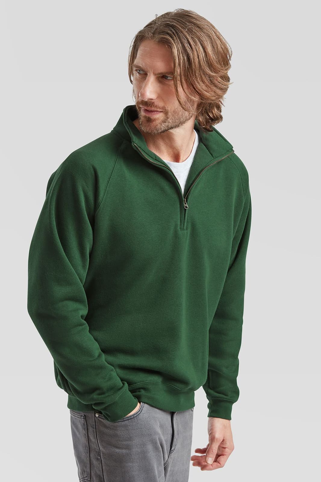 Felpa Fruit of the Loom mezza zip 280 gr - Westrose SRL - Abbigliamento da Lavoro Personalizzato