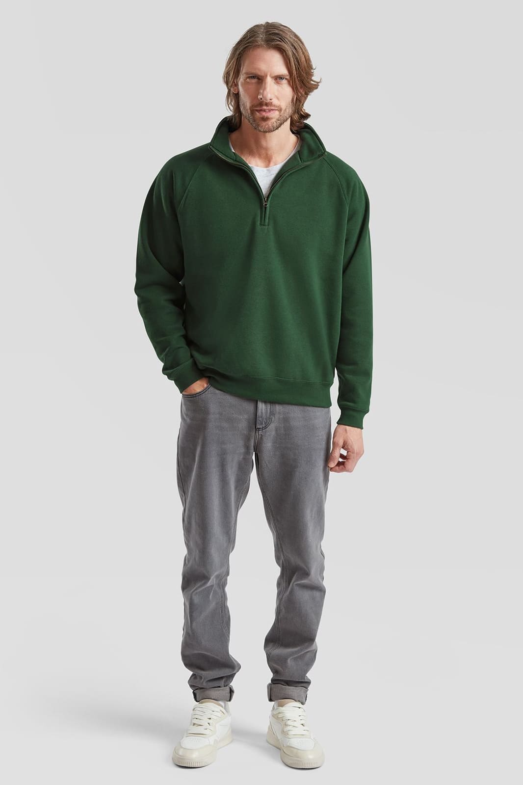 Felpa Fruit of the Loom mezza zip 280 gr - Westrose SRL - Abbigliamento da Lavoro Personalizzato