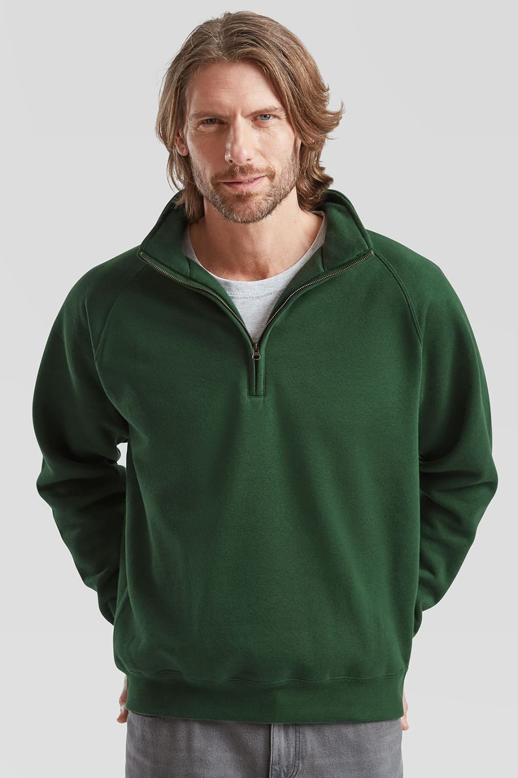 Felpa Fruit of the Loom mezza zip 280 gr - Westrose SRL - Abbigliamento da Lavoro Personalizzato