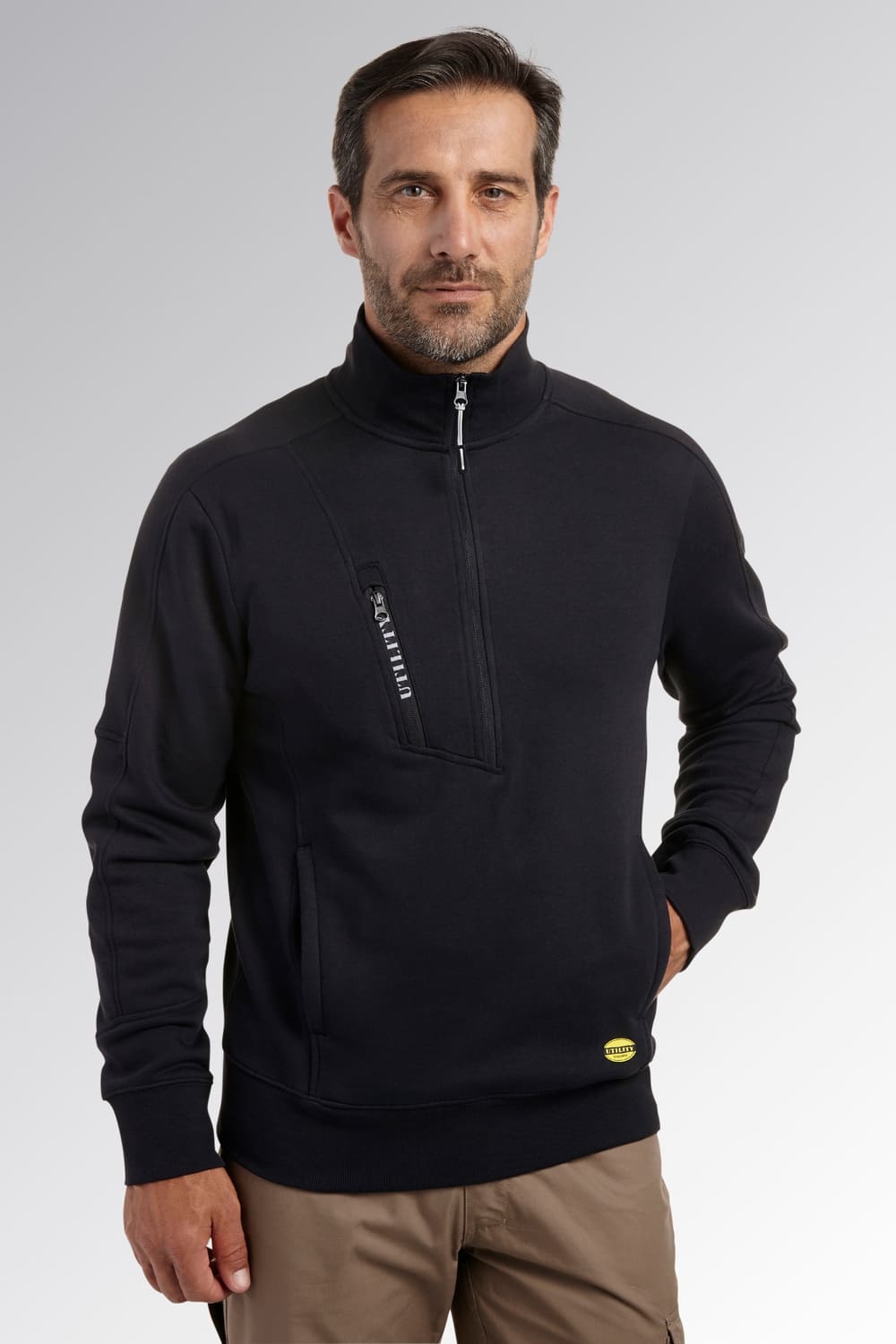 Felpa mezza zip Diadora HZ Litework 280 gr - Westrose SRL - Abbigliamento da Lavoro Personalizzato