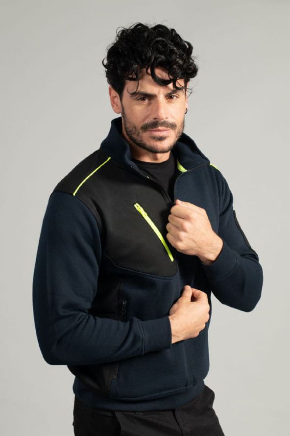 Felpa mezza zip JRC Milwaukee 280 gr - Westrose SRL - Abbigliamento da Lavoro Personalizzato