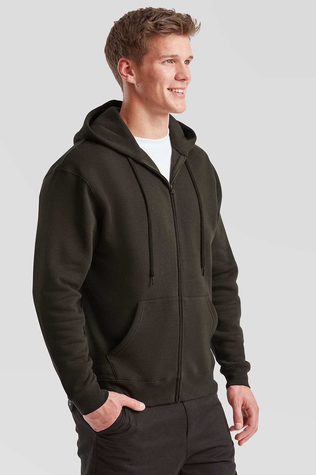 Felpa unisex Fruit of the Loom con cappuccio e zip intera 280 gr - Westrose SRL - Abbigliamento da Lavoro Personalizzato