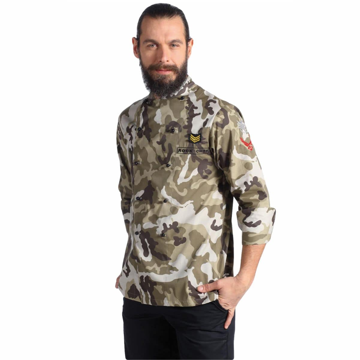 Giacca cucina unisex Ryan Camouflage - Westrose SRL - Abbigliamento da Lavoro Personalizzato