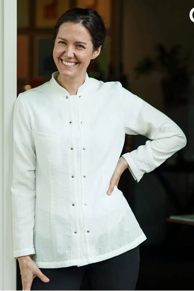 Giacca cuoca effetto lino Giblor's Alba - Westrose SRL - Abbigliamento da Lavoro Personalizzato