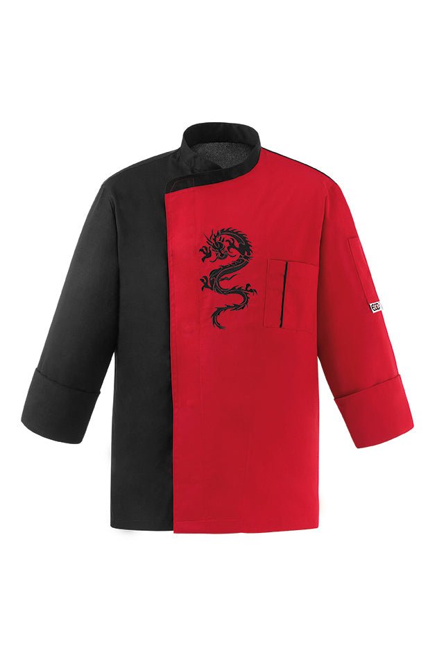 Giacca cuoco bicolor bottoni automatici Egochef Fang 2045 - Westrose SRL - Abbigliamento da Lavoro Personalizzato