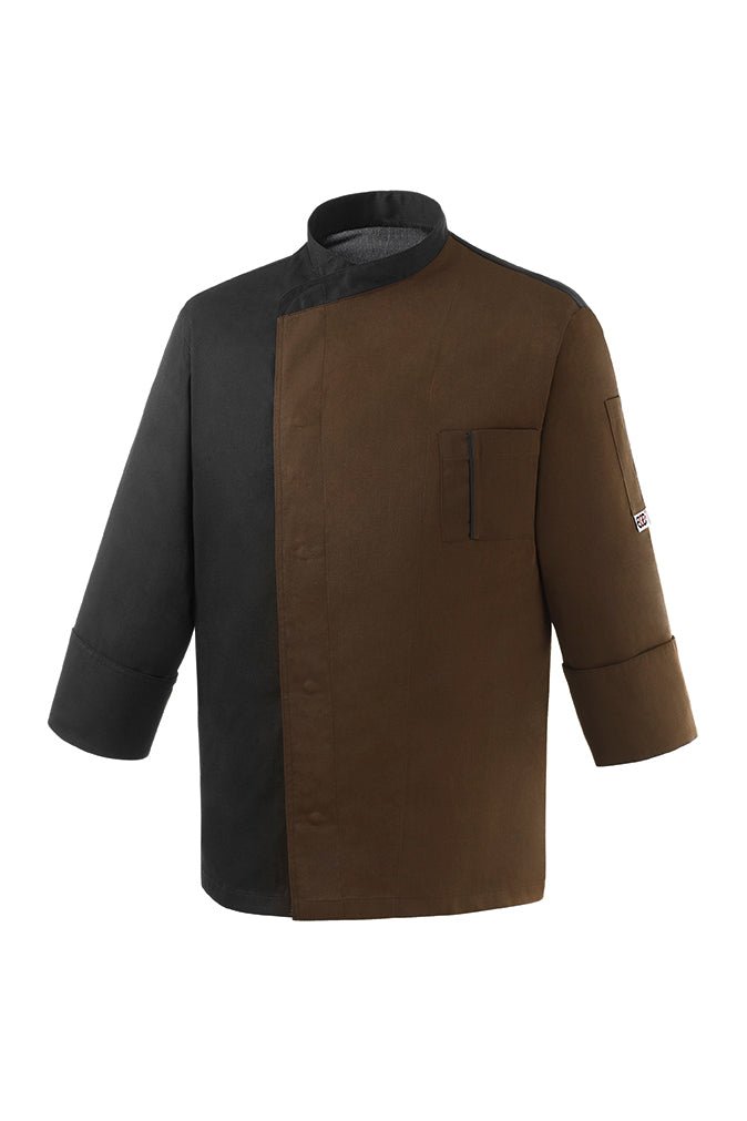 Giacca cuoco bicolor bottoni automatici Egochef Fang 2045 - Westrose SRL - Abbigliamento da Lavoro Personalizzato