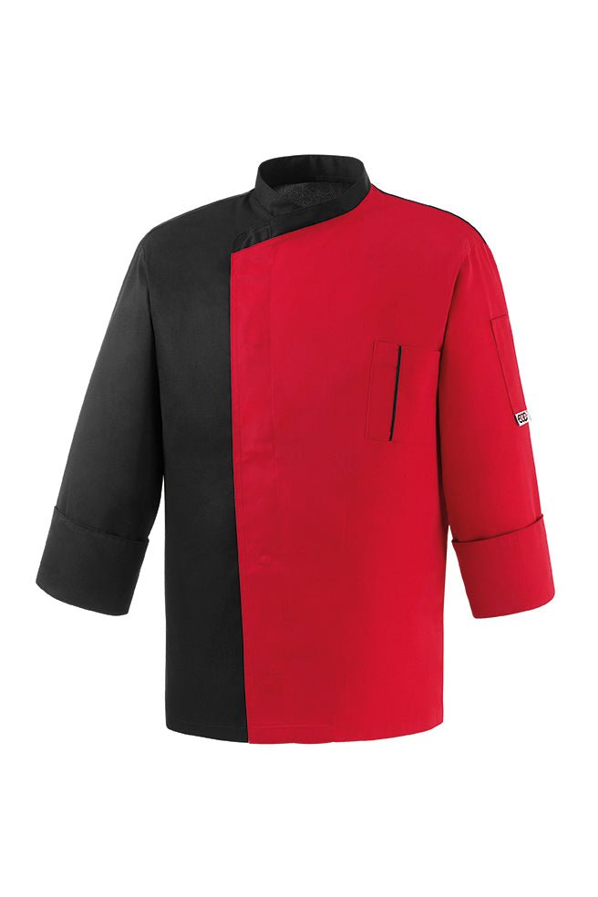 Giacca cuoco bicolor bottoni automatici Egochef Fang 2045 - Westrose SRL - Abbigliamento da Lavoro Personalizzato