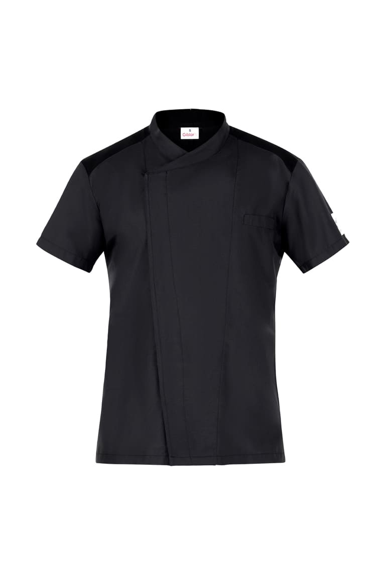 giacca-cuoco-maniche-corte-microfibra-giblor-liam-nero-24P08G399