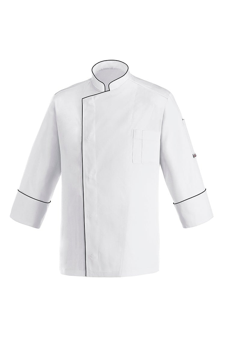 Giacca cuoco profilata cotone egiziano bottoni automatici Egochef Exclusive 2006 - Westrose SRL - Abbigliamento da Lavoro Personalizzato