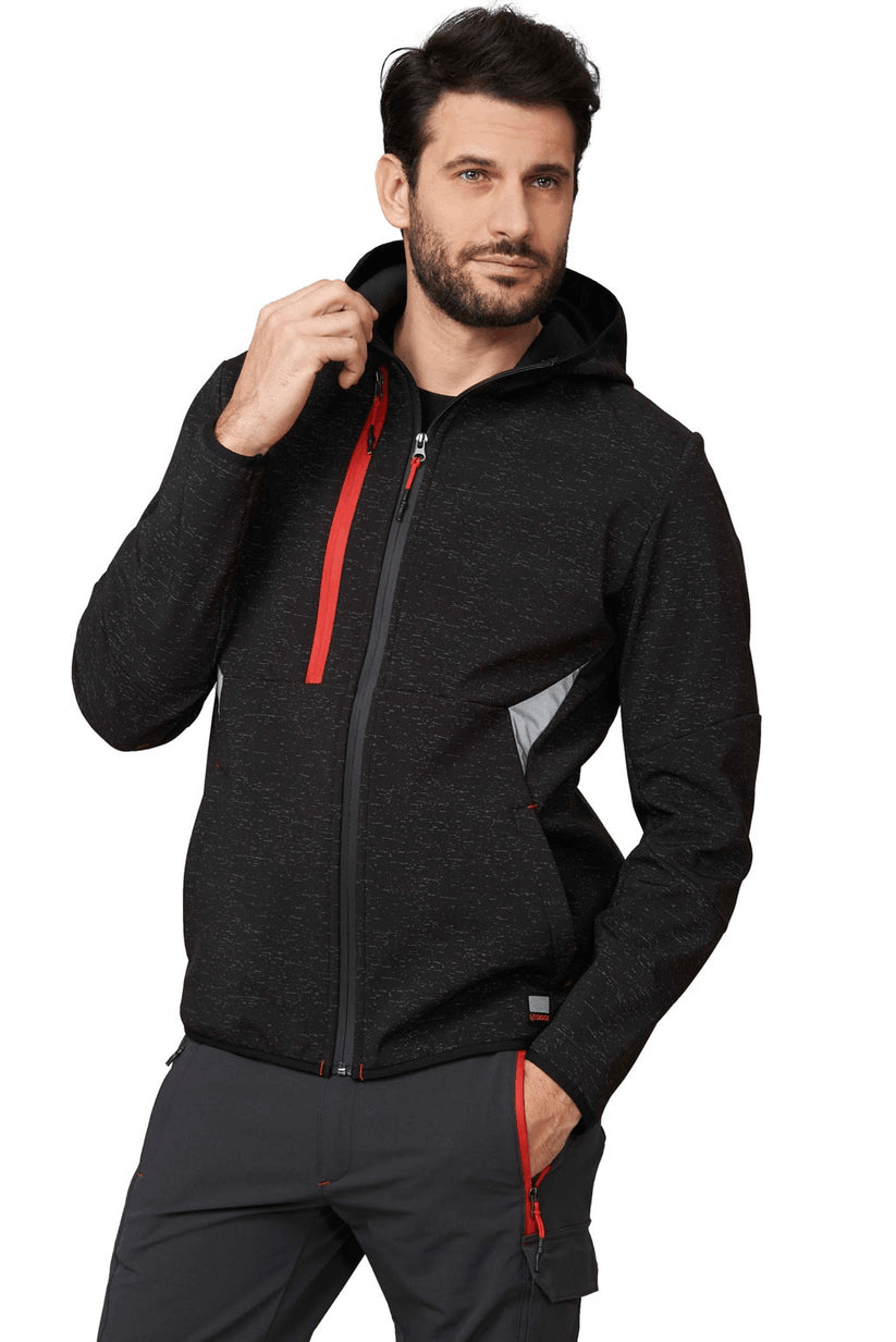 giacca-softshell-da-lavoro-siggi-finder-nero-71SS0001-stretch-3-strati-indossato-3