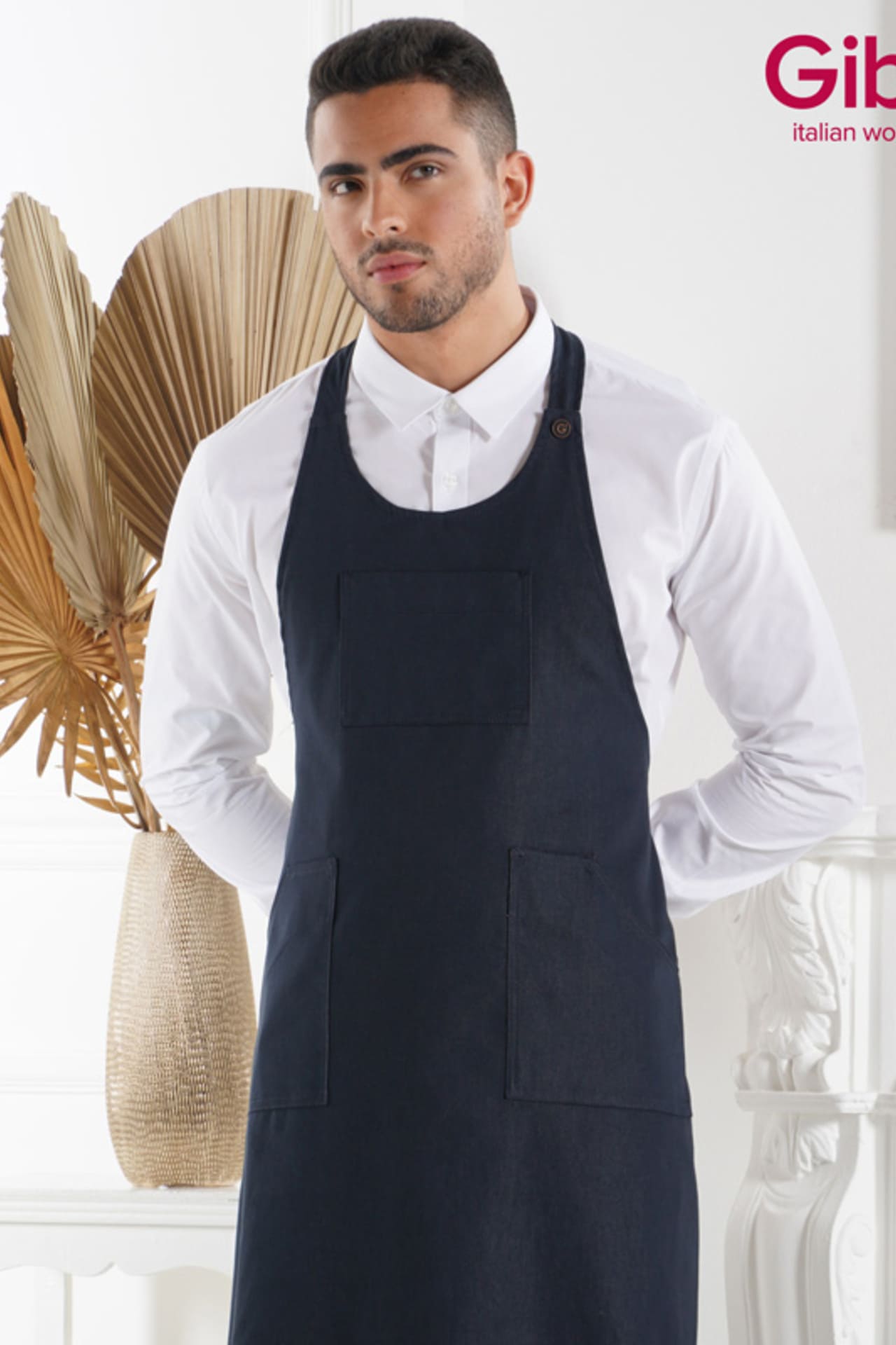 Grembiule con pettorina in jeans Giblor's Alabama