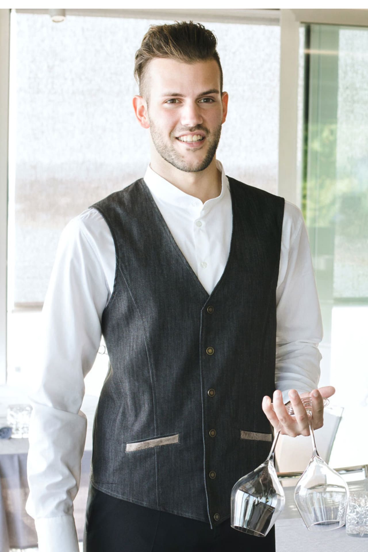 Gilet uomo in jeans Giblor's Snow